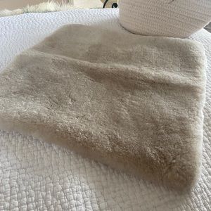 Restoration hardware lambskin pillow cover